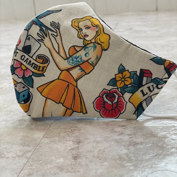 Cotton Custom 3 Layered - Face Masks W Nose Wire - Picture 13 of 16